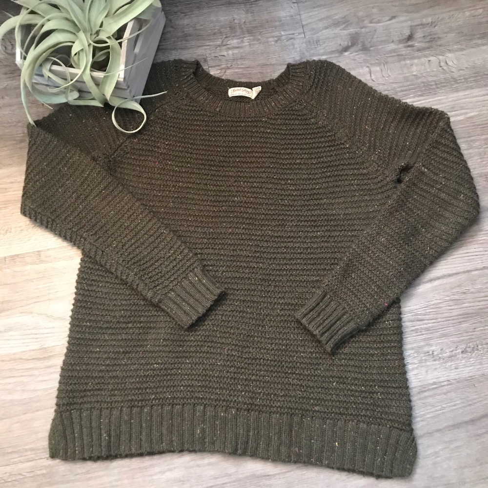 Faded Glory Green Knit Sweater